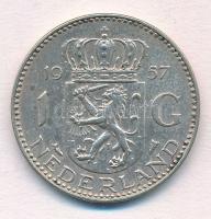Hollandia 1957. 1G Ag "I. Julianna" T:2 
Netherlands 1957. 1 Gulden Ag "Juliana"...