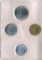 1982. 2f-10Ft (9xklf) forgalmi sor sötétbordó műbőrtokban T:1