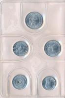 1982. 2f-10Ft (9xklf) forgalmi sor sötétbordó műbőrtokban T:1