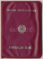 1982. 2f-10Ft (9xklf) forgalmi sor sötétbordó műbőrtokban T:1