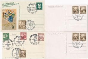 4 db RÉGI képeslap a München-i náci épületekről / 4 pre-1945 postcards of München (Munich) with the ...