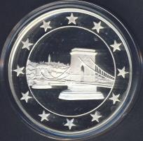 Modern emlékérem "Euró fantázia-Lánchíd" Ag 20,7g T:PP Csak 2000db! RR!!