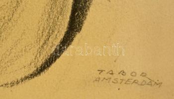 Tábor jelzéssel: Hírességek portréi, 4 db. Ceruza, papír, jelzett, 26×19 cm