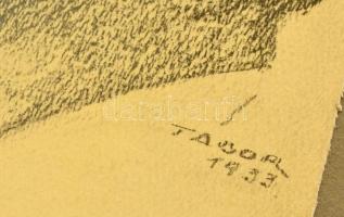 Tábor jelzéssel: Hírességek portréi, 4 db. Ceruza, papír, jelzett, 26×19 cm