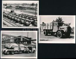 Régi teherszállító járművek (Weiss Manfréd gyár, Csepel D450, Csepel D350, stb.), 5 db utólagos előhívás, 9×12 cm