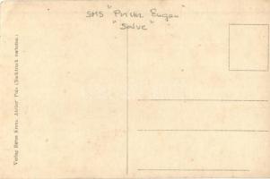 SMS Prinz Eugen Osztrák-Magyar Haditengerészet Tegetthoff-osztályú csatahajója, ágyúk tiszteletlövés...