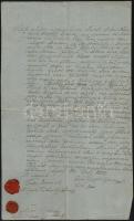 1814 Máramarosszigeti föld csere szerződés viaszpecsétekkel