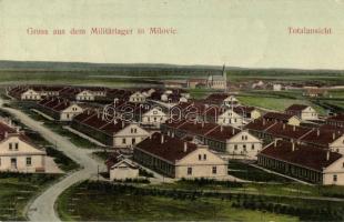 Militärlager in Milovic (Milowitz) / Osztrák-magyar katonai tábor és laktanya Milovicében / Austro-Hungarian K.u.K. military base and barracks in Milovice