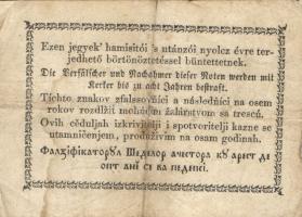 1848. 30kr *-gal "Kossuth bankó" "30"-as szám nullájában fehér lemezhiba, hátlap...