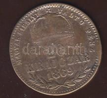 1869. KB 20kr érdekes korabeli réz hamisítvány T:3