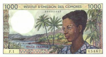 Comores Szigetek 1976. 1000Fr T:I