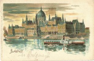 1900 Budapest V. Országház. Regel & Krug litho (EK)