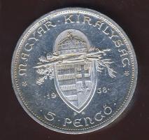 1938. 5P Ag "Szt. István" T:2+ kis h