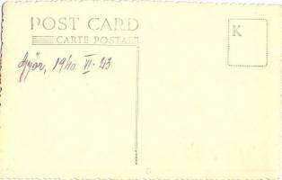 1940 Győr, férfiak csoportképe a június 23-i felvonulásról. photo