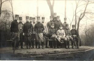 1914 Osztrák-magyar tisztek csoportképe, nevek feliratozva a fotón / WWI Austro-Hungarian K.u.K. officers group photo with names