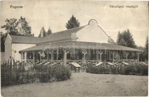 Fogaras, Fagaras; Városligeti vendéglő. Fleissig Jakab és fia / city park restaurant  (EK)