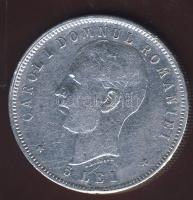 Románia 1906. 5L Ag "Jubileum" T:3+