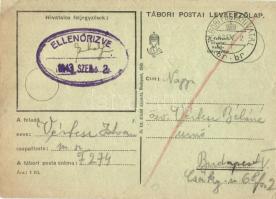 1943 Vértesi István zsidó KMSZ (közérdekű munkaszolgálatos) levele édesanyjának özv. Vértesi Béláné úrnőnek. m. szd. F 274. / WWII Letter of a Jewish labor serviceman to his mother. Judaica (EB)