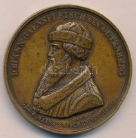 Német Államok 1840. Guttenberg kétoldalas Br emlékérem (51mm) T:2 German States 1840. Guttenberg double-sided Br commemorative medallion (51mm) C:XF