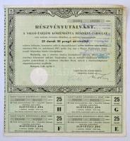 Budapest 1946. "Salgó-Tarjáni Kőszénbánya Részvény-Társulat" részvényutalványa 30P értékű ...
