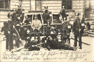 1914 München, WWI German soldiers group photo with guns