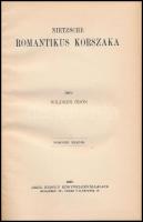 Wildner Ödön: Nietzsche romantikus korszaka. Társadalomtudományi Könyvtár VIII. Bp., 1907, Politzer-féle Könyvkiadóvállalat, X+228 p. Korabeli egészvászon-kötésben, jó állapotban