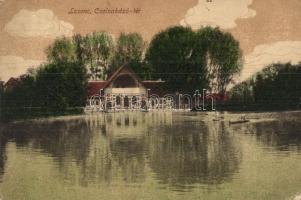 Losonc, Lucenec; Csolnakázó (Csónakázó) tér / lake (EK)