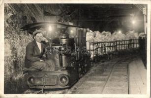 Désakna, Ocna Dejului; sókiszállítás a bányából kisvasúttal / salt transport from the mine on mining railway (EK)