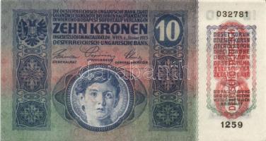 1915. 10K piros "Deutschösterreich" fny-sal + 1945. 500P 2klf variánsban, az egyiken "N" betű orosz "P" betű helyett T:II