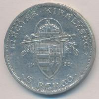 1938. 5P Ag "Szent István" T:2,2- ph., kis patina
Adamo P8.1