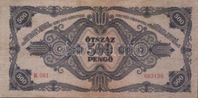 1915. 10K piros "Deutschösterreich" fny-sal + 1945. 500P 2klf variánsban, az egyiken &quot...