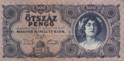 1915. 10K piros "Deutschösterreich" fny-sal + 1945. 500P 2klf variánsban, az egyiken &quot...