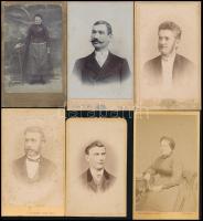 cca 1870-1890 35 db keményhátú fotó, portré fotók, közte: 10 db bécsi műtermekben készült fotó, 5 db...