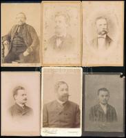 cca 1870-1890 35 db keményhátú fotó, portré fotók, közte: 10 db bécsi műtermekben készült fotó, 5 db...