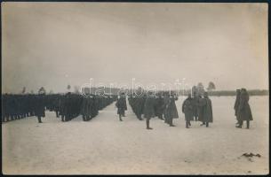 cca 1916 IV, Károly a fronton csapatokat inspekcióz. / WW: I. Military photo 9x15 cm