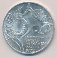 NSZK 1972G 10M Ag Müncheni Olimpia - Stadion T:1- kis ph.  FRG 1972G 10 Mark Ag Münich Olympics - Stadium C:AU small edge error  Krause KM#133