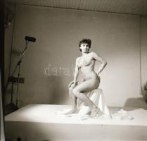 cca 1981 Hegyen, völgyön - szolidan erotikus felvételek, 5 db vintage negatív + 4 db vintage fotó (a...