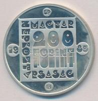 1985. 200Ft Ag "Természetvédelem - Vidra" T:1 (eredetileg PP) 
Adamo EM87