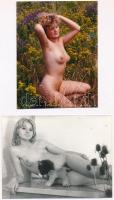 cca 1980 A leánykor kis kalandjai, szolidan erotikus felvételek, 4 db vintage negatív + 4 db vintage...