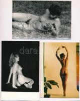 cca 1979 A hölgyek csodálata, szolidan erotikus felvételek, 4 db vintage negatív + 3 db vintage fotó (a negatívok és a pozitív képek között nincs összefüggés), 6x6 cm és 9x14 cm