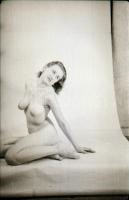 cca 1980 Hajlékony szépasszony a szomszéd házból, szolidan erotikus felvételek, 35 db vintage negatí...