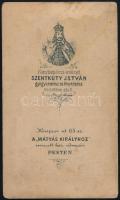 cca 1860 Hölgy portréja, fotó Szentkuty István pesti műterméből, 10,5×6,5 cm