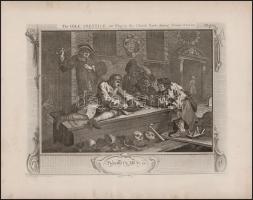 XIX. sz. vége William Hogarth (1694-1764) 4 rézmetszetének későbbi levonata/  
cca 1900 after Willi...