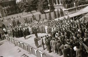 1949 Budapest, munkás-dalos verseny a Hősök terén, Rózsa György (?-?) budapesti fotóriporter hagyaté...