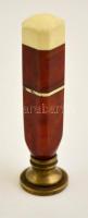 Monogramos, pecsétnyomó, Borostyán és csont nyéllel  / Seal maker 7,5 cm