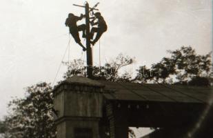 1945 előtti időszakból katonai felvételek, 9 db szabadon felhasználható vintage negatív, 6x9 cm és 3...