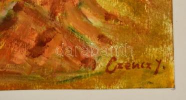 Czencz jelzéssel: Bikinis lány. Tempera, papír, 50×70 cm