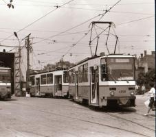 1982 Villamosok a remízben, 4 db szabadon felhasználható vintage negatív, 24x36 mm
