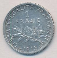 Franciaország 1915. 1Fr Ag T:2 France 1915. 1 Franc Ag C:XF Krause KM#844.1