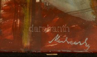 Medveczky jelzéssel: Akt háttal. Vegyes technika, papír, üvegezett keretben, 47×33 cm